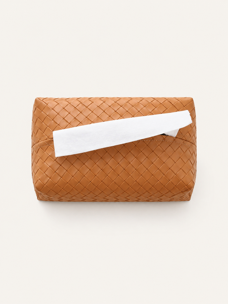 Tressage – Portafazzoletti in Pelle Intrecciata - Maison Ferrant