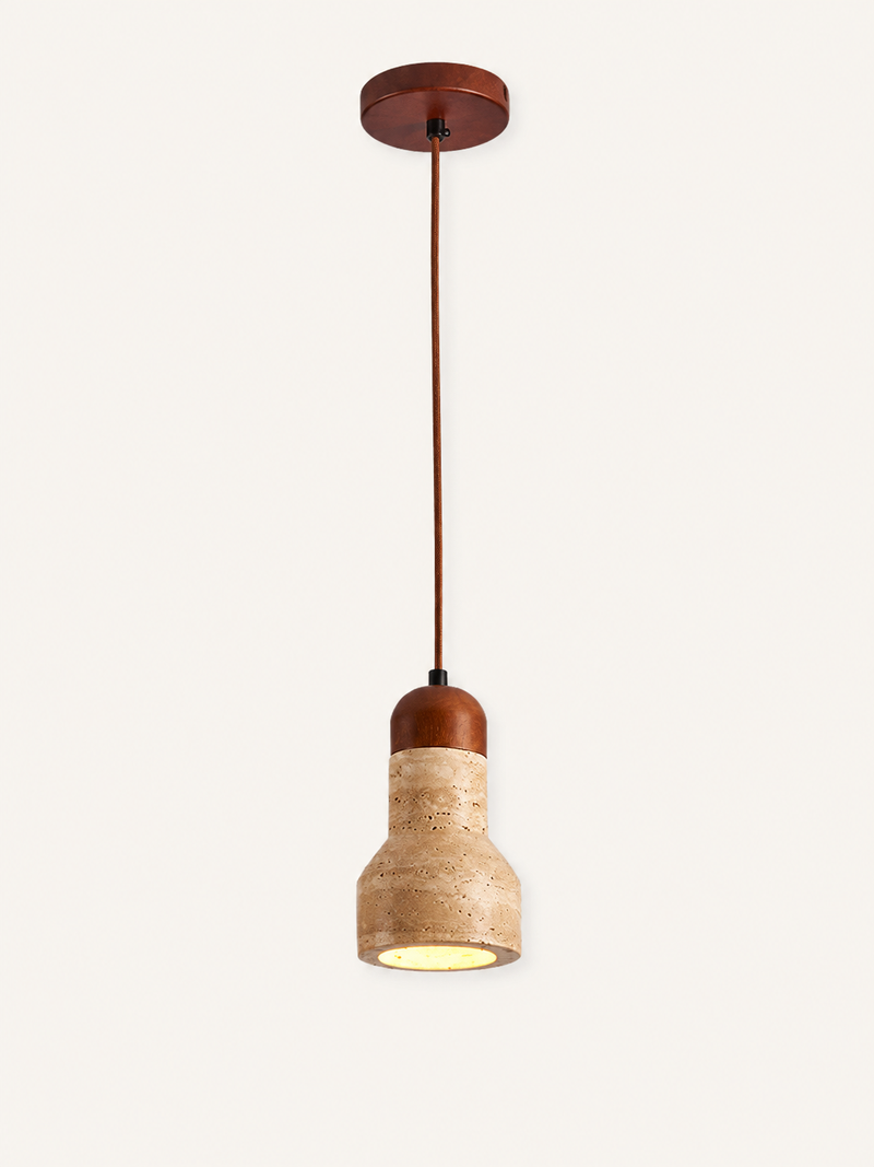 Écrin – Lampada a Sospensione in Travertino - Maison Ferrant
