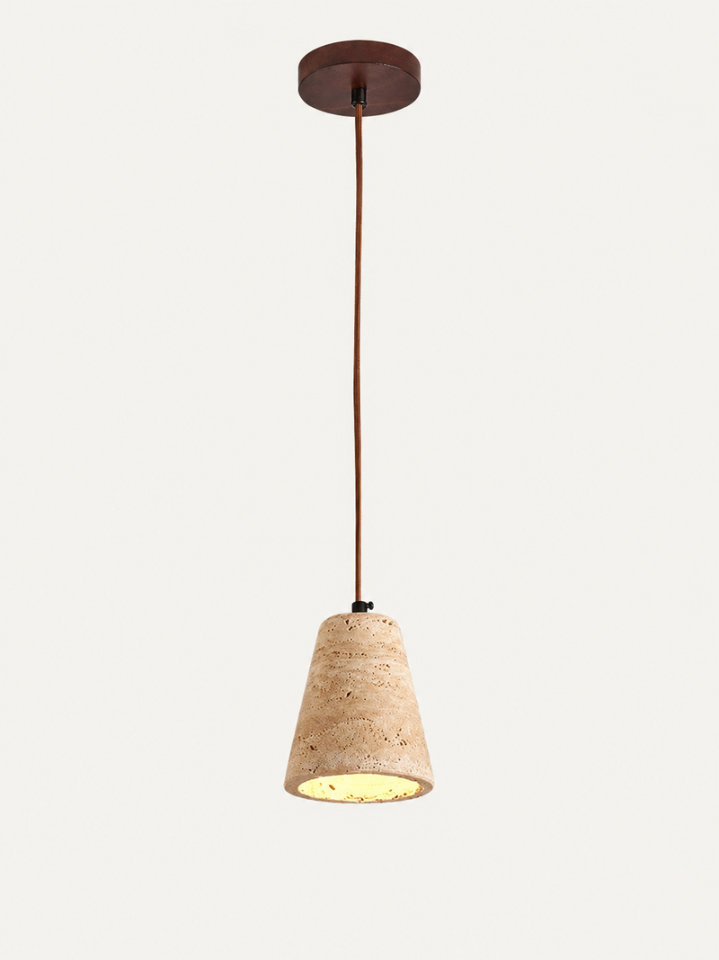 Riviera – Lampada a Sospensione in Travertino - Maison Ferrant