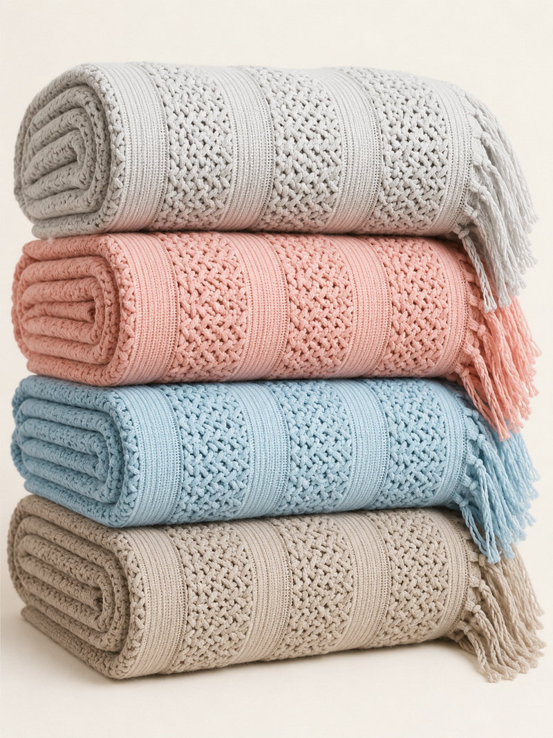 Sève – Plaid Traforato in Maglia - Maison Ferrant